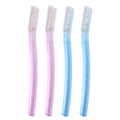 Women Dermaplaning Tool Eyebrow Razor with Stainless Steel Blade and ABS Plastic Handle Squared Head for Precise Shaping
