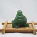Huiying Wholesale Natural Hand Carved Healing 1.5 Inch Green Aventurine Stone Figure of Buddha for Decoration