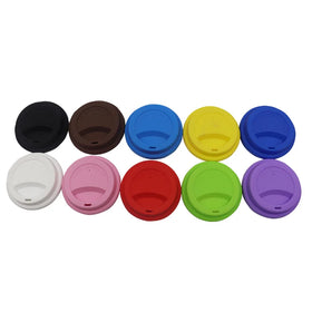 Reusable Eco-friendly Durable Juice Coffee Drink Cup Cover Circular Shape Silicone Coffee Tea Cup Lid