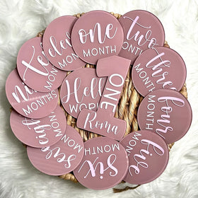 Baby Acrylic Milestones Gender Neutral Baby Keepsake Gift Acrylic Baby Milestone Discs