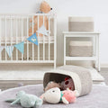 Nursery Handles Foldable Durable Cotton Rope Laundry Basket Blanket Storage Woven Basket