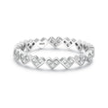 Simple Fashion Jewelry 925 Sterling Silver Geometric Heart Love Shape Band Ring