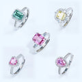 Xingyue Fashion Design Wholesale Price 925 Silver Rings with Color Moissanite Diamond Moissnaite Ring for Women