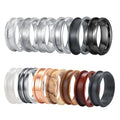 Poya 4mm 6mm 8mm Black White Ceramic Stainless Steel Titanium Tungsten Ring Core Blank for Inlay