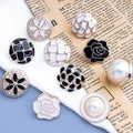 Luxury Wholesale Coat Buttons Black White Women's Outerwear Suits Sweater Buttons No Sew Button for Clothing