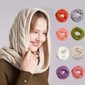 Fashion Women Winter Outdoor Warm Solid Candy Color Knitting Neck Scarves Collar Acrylic Wool Infinity Scarfs Knitted Scarf