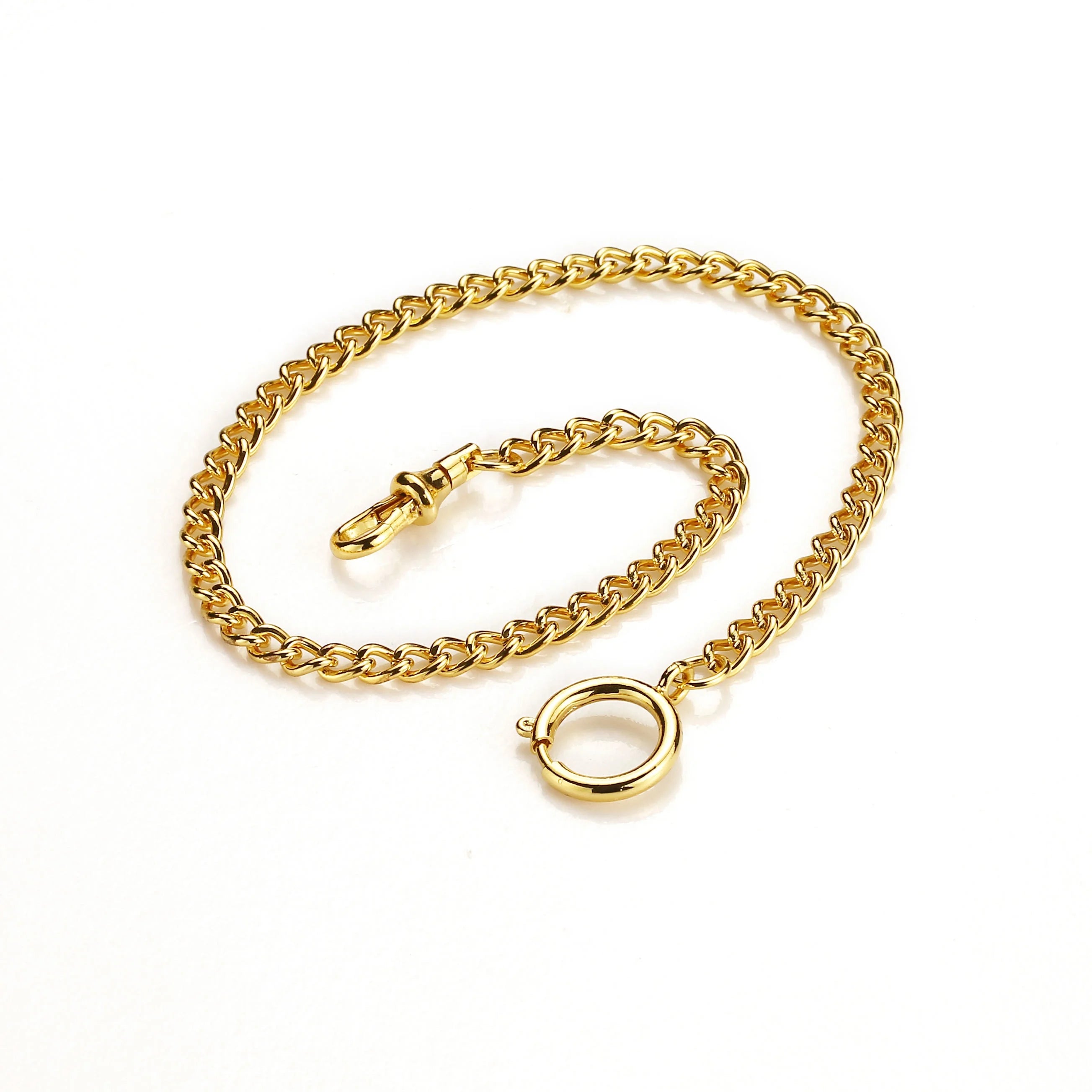 Chain Watch for Man Women Wrist Necklace Bracelet Watch Set Silver Gold Alloy Pocket Watch Chains