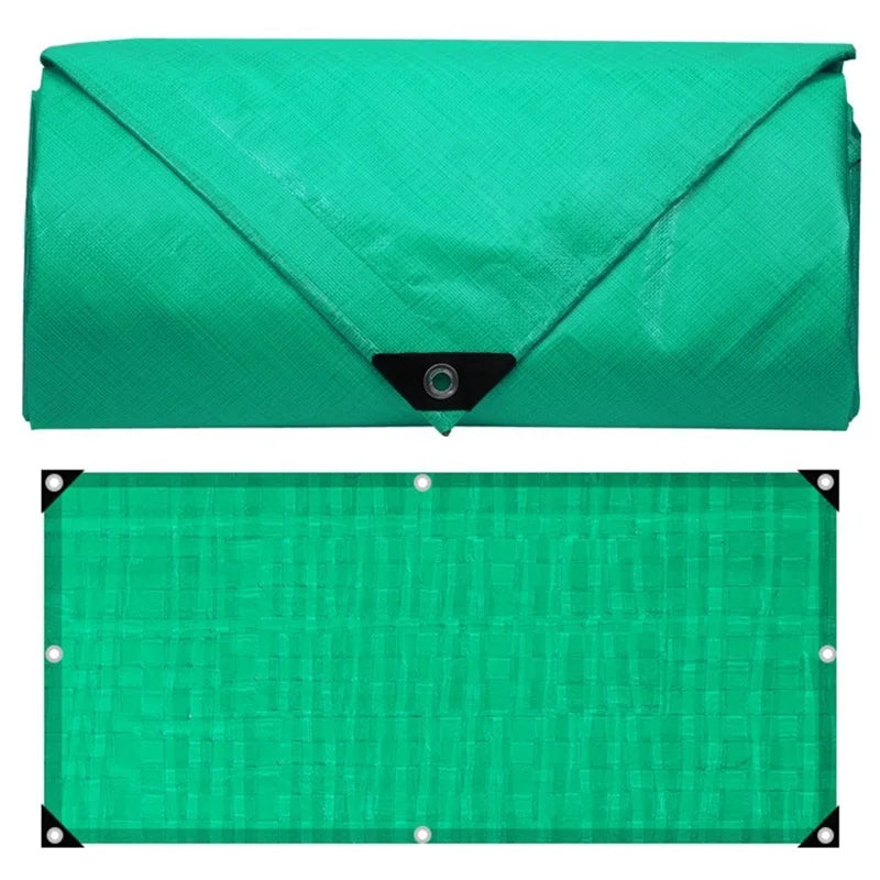 2~6m Width Pure Green PE Tarpaulin Waterproof Tarp Garden Camping Truck Boat Rainproof Cloth