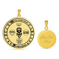 Astaroth Spiritual Love Amulet Siegel Inspired Special Binding and Magical Signs Laser Cut Stainless Steel Pendant Necklace