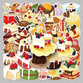 50pcs Factory Wholesale Laptop Keyboard Stickers Cartoon Fun Exquisite Waterproof Original Dessert Stickers