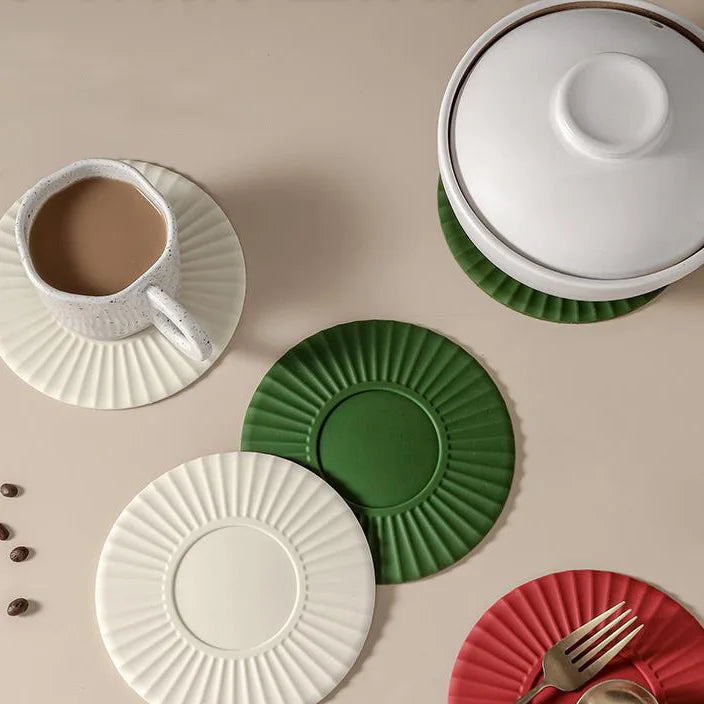 Hot Sale Simple Design Table Mat Heat Insulation Silicone Pad Easy Clean Coaster Silicone Coaster for Drinks