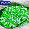 BOBOHOO Wholesale Glass Rhinestones Glow in UV Lights Sparkle Neon Colors  Beads Flatback Rhinestones for Garments Dance Dress