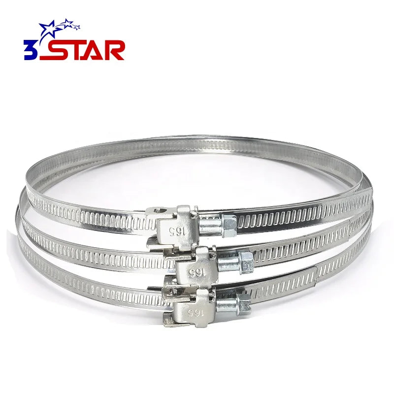 Stainless Steel Automatic Germany Type Quick Release Hose Clamps for Installation and Connection Inch Measurement