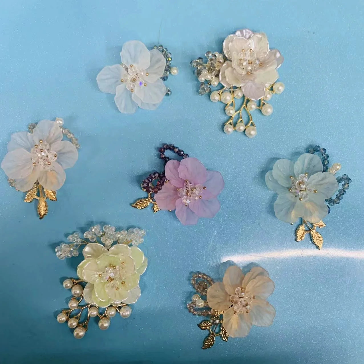 Wholesale Fashion Flower Hair Pins Wedding Handmade Head Pieces Bridal Hair Jewelry