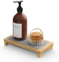 High Quality Bamboo Standing Type Soap Dispenser Sponge Holder Instant Dry Kitchen Sink Organizer for Kitchen Bathroom