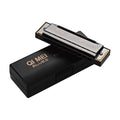 1020 Blues Harmonica Key of C 10 Holes 20 Tunes Diatonic Harp Mouthorgan with Cleaning Cloth and Storage Box Blue