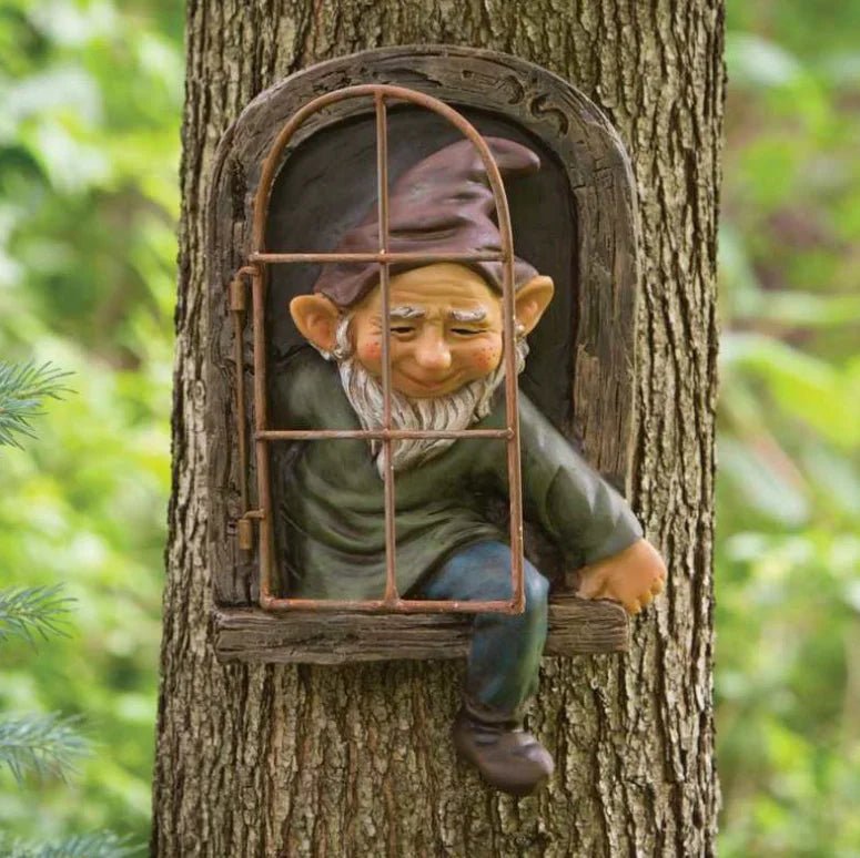 Wholesale Custom Cartoon Garden Gnome Sculpture MAB45 Handcrafted Resin Elf Figurine Eco-Friendly Yard Lawn Ornament Art