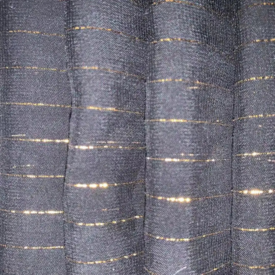 Wholesale Luxury Stripe Summer Dress Fabric Metallic Viscose Organza Chiffon Jacquard Clothing Fabric