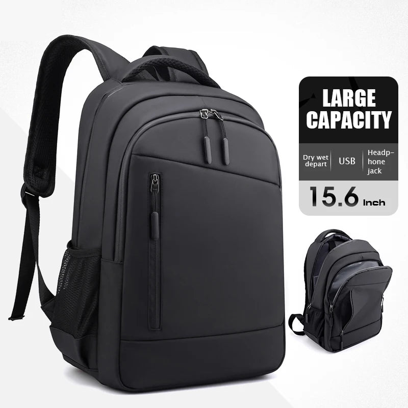 Low MOQ Custom Logo Business Laptop Backpack With USB Charging Port Waterproof Durable Travel Work Bag for Men Women
