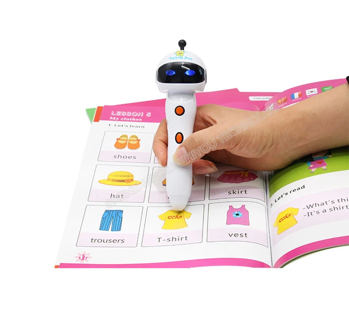 Smart Learning Machine Pen for Kids Audio Book Reading Pen in 6 Languages Educational Toy for English & Talking Book Listening