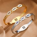 Stainless Steel Color-preserving Electroplating Waterproof Evil Eye Bracelet