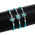 Turquoise Turtle Anchor Rudder Pendant Bracelet Anklet Marine Style Fashion Wrap Bracelets