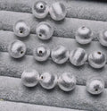 5/6/8/10/12mm Round Small Hole with Frosted Pattern Bulk Wholesale Findings DIY 925 Sterling Silver Beads for Jewelry Making
