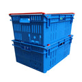 JOIN Fruit and Vegetable Harvest Crates Basket Gray Mesh Fram Plastic Container With Bail Agricultural Vented Bale Arm Trays MegaBDM
