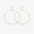 FUAMAY Fashion 18K Gold Plated S925 Silver Colorful Necklace Women Classic Golden 925 Silver Rainbow Zircon Pendant Necklace