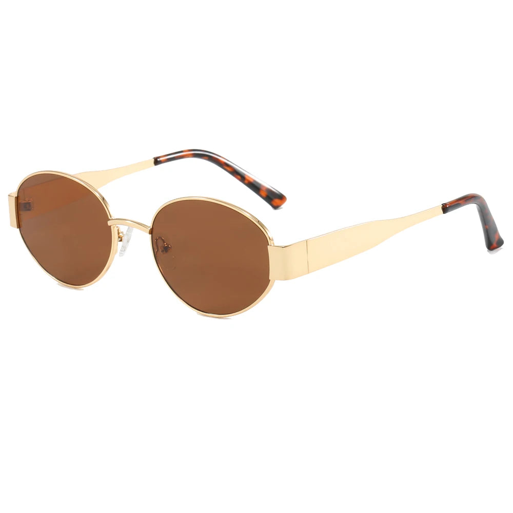 Superhot Eyewear 35161 Fashion 2024 Retro Cat Eye Round Metal Steampunk Sunglasses