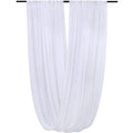 White Ceiling Hoop Drapes Panel Wedding Fabric Sheer Chiffon Curtains for Party Ceremony Swag Tent Roof Decor