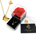 Flower Jewelry Gift Box Custom Logo Gold Rose Magnetic Jewellery Red Rose Jewellery Gift Box