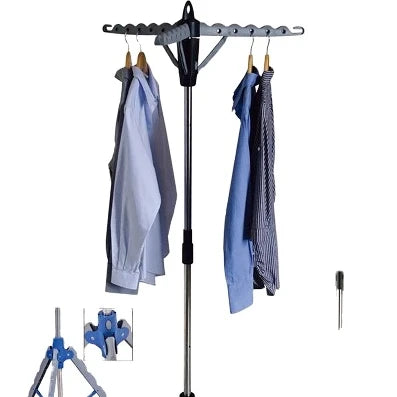 Portable Plastic Hanger Metal Clothes Hanger tripod Style Clothes Drying Rack / Indoor Bedroom /livingroom