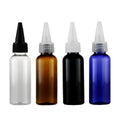 Plastic Hair Dye Oil Lotion Shampoo Squeeze Dropper Bottle PET Pump Sprayer Cosmetic Screen Printing Amber 30ml 50ml 60ml 1pcs