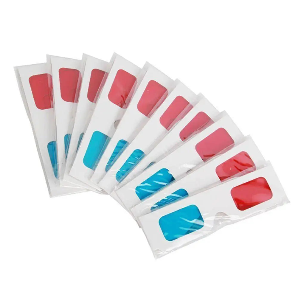 Cinema Red/Blue Disposable 3D Paper Glasses 3D Plastic Packaging Cardboard 3D Eyewear