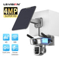 LS VISION Highest Quality Hot Sales Dual Lens 4G Solar Sim Card Camera Video Surveillance Wifi Ip Outdoor Ptz Camera