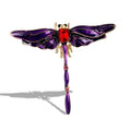 New Retro Drip Oil Enamel Color Dragonfly Alloy Brooch Pins High-Grade Insect Animal Corsage for Wedding & Engagement