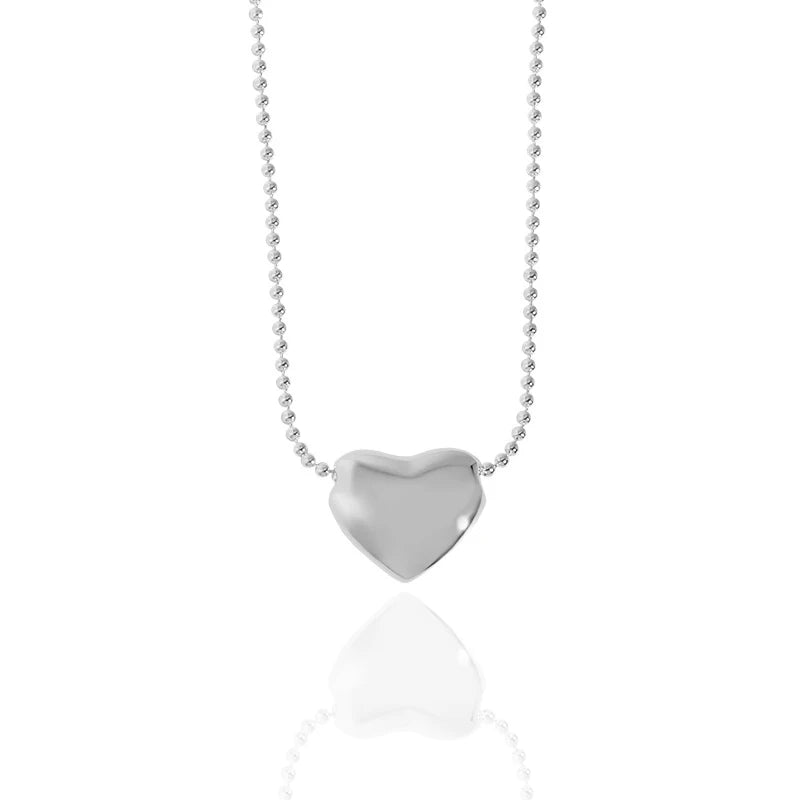Forever Facets Personalized S925 Sterling Silver Heart Necklace for Women Teens Girls