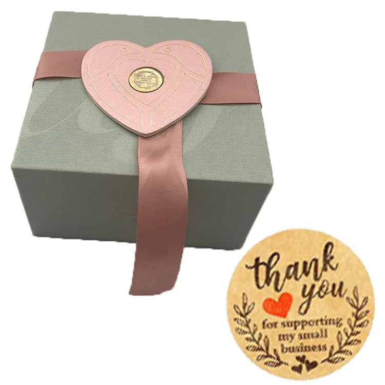 Factory Cheap Price Cowhide Roll Packaging Holiday Thank-you Decorative Vinyl Sticker for Gift Box