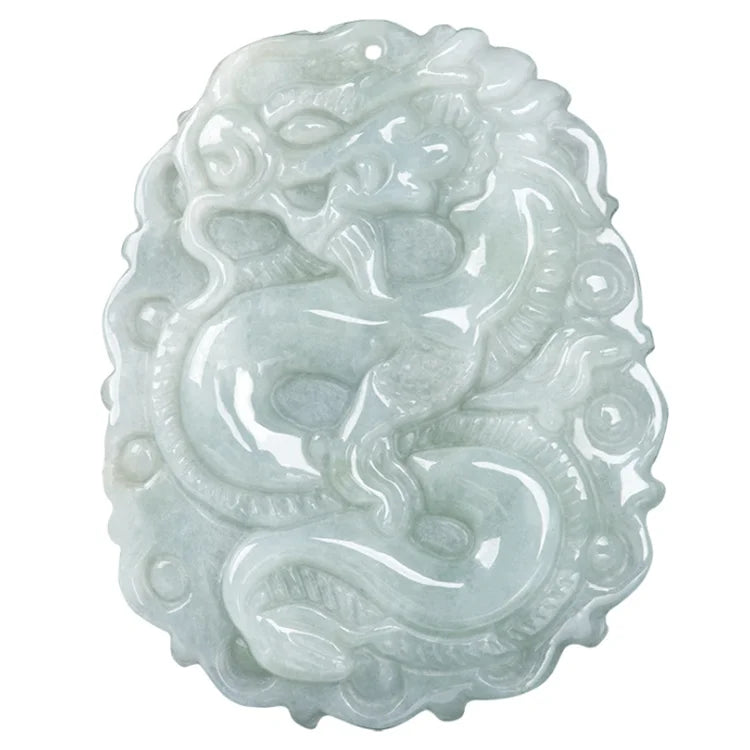 Natural Myanmar a Cargo Jade Zodiac Dragon Brand Jade Pendant Ice Species Pendant Jewelry Men and Women Jade Pendant