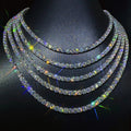 Hip Hop 5mm Tennis Necklaces Charm Chain in Stock 925 Silver Vvs Moissanite Iced Out Fashion Tennis Chain
