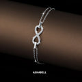 S925 Sterling Silver Bracelet Fashion Simple 8-figure Double Layer Women's Infinite Love Bracelet Valentine's Day Gift