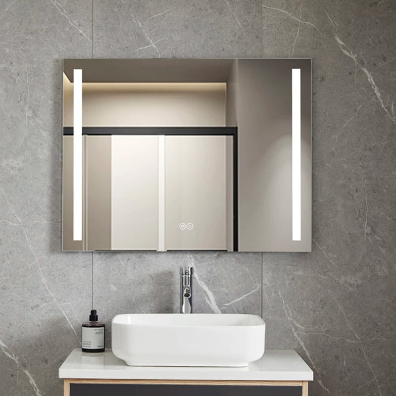 Defogging Rectangular Smart Touch Switch Wholesale Decoration Wall Led Mirrors