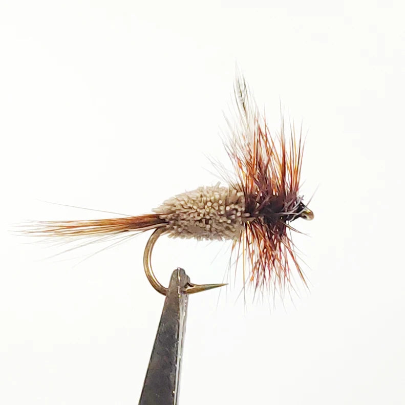 Professional Adams #14 Hook Handmade Commercial Dry Flies for Trout for Fly Fishing in River with ABS Materials