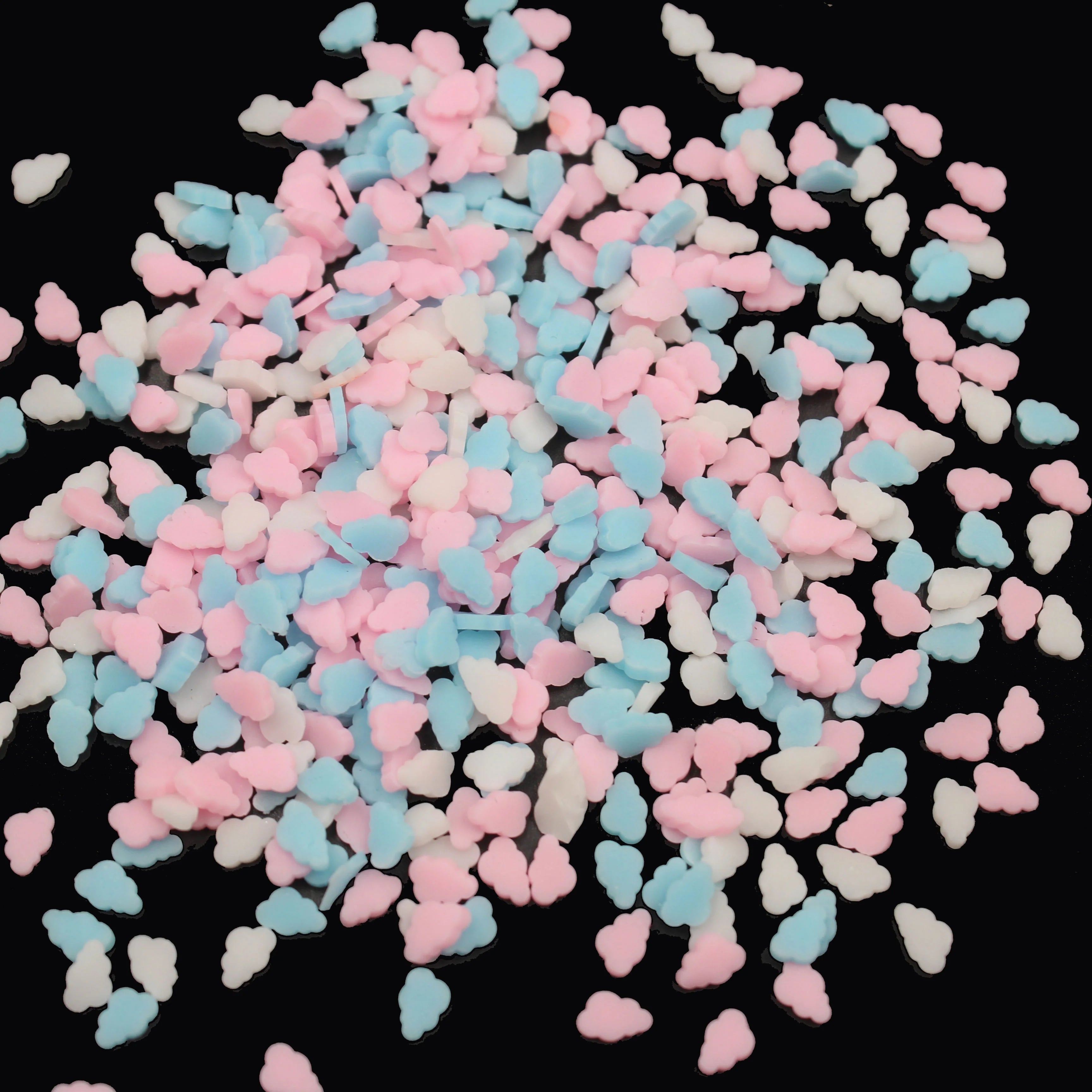 Wholesale Colorful Cloud Slices Sprinkles White Polymer Clay 5mm Non-toxic Accessory Jewelry Making DIY Crafts Kit Figurine