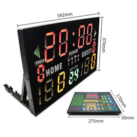New Design Console Control Electronic Wireless Rechargeable Basketball Scoreboard