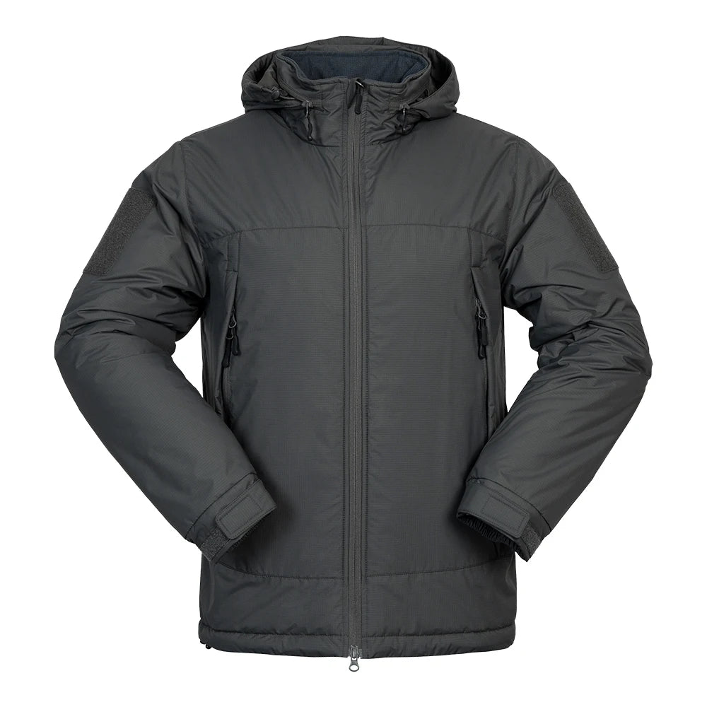 Men's Tactical Windbreaker Jacket Sports Waterproof Softshell with Camouflage Pattern Winter Gray Nylon Fleece Wind Breaker