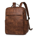 SG0542 Black Color Men Leather Waterproof Backpack Unisex Student Laptop Backpack Large Capacity Custom logo Traveling Backpack MegaBDM