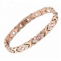 New Arrival Strong Magnets Germanium 4-in-1 Magnetic Energy Bracelet for Women Garnet Main Stone for Parties and Gifts