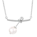 Fine Jewelry 925 Sterling Silver Round Freshwater Pearl AAAAA Grade 18k Gold Women Hand-made Trendy Pendant Necklace